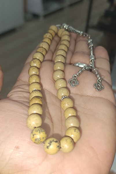 TAŞÇIZADE كريم جاسبر ستون 10 ملم مسبحة من الحجر الطبيعي