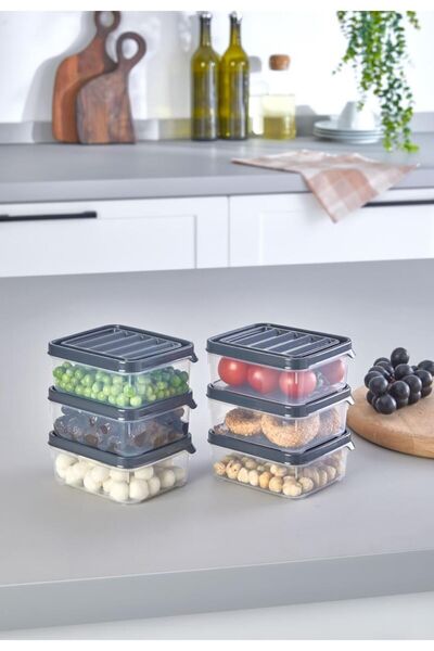 KRM HOME 6 Pieces of 250 ml Freezer, Pulses, Food Container-Picnic, Microwave Storage Container