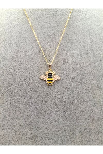 Han Ticarethane Gold Color Bee Model Necklace