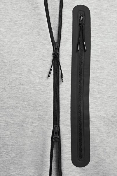 Nike Чоловіча сіра технічна флісова спортивна куртка з бавовною