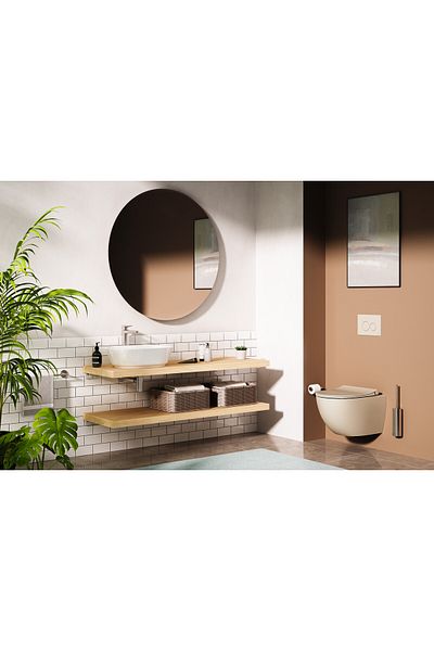VitrA T Type Sink Drain Trap, Waste Trap Collection, Brushed Nickel