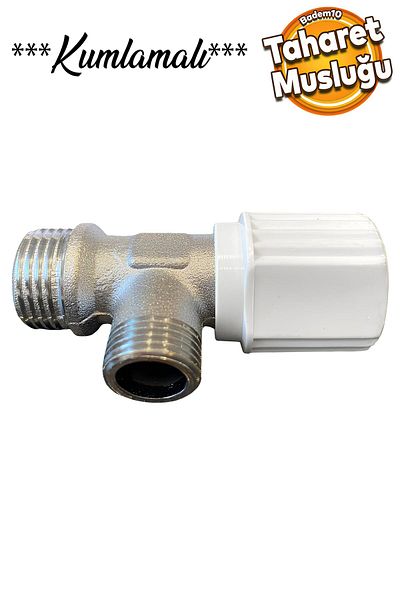 Badem10 Metal Reservoir with Flex Connection - Bend and Sandblaster Bidet Tap, Wc Toilet Seat Alafranga