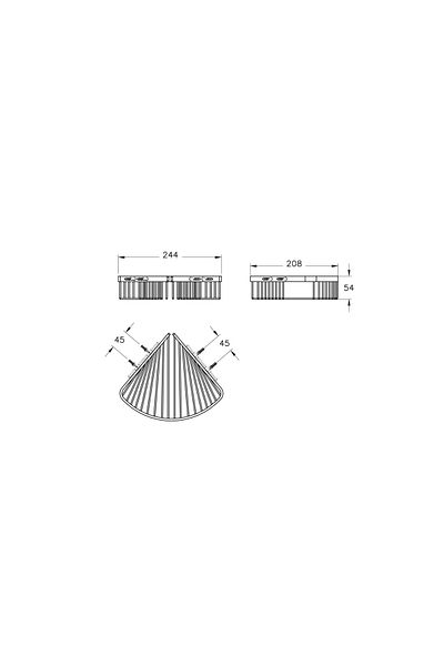 VitrA Base 200 A44159 Single Sponge Holder, Chrome