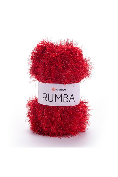 Yarnart Rumba - Red Glitter Shape Dress - Knit Floss - Model 109