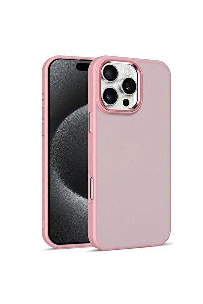 Yesido İphone 16 Pro Max Kılıf Mat Smoth Touch Kamera Yükseltili Metal Çercev...