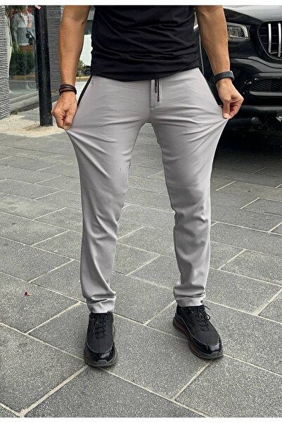 ACTUAL Men's Slim Fit Trousers-1517- Gray