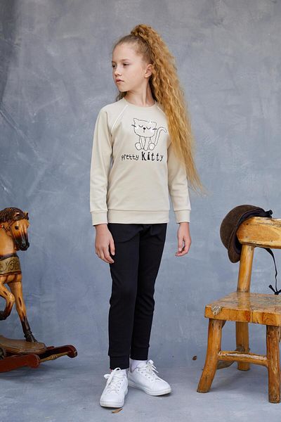 Elsima Girl's Winter Pajama Set - Stone Color