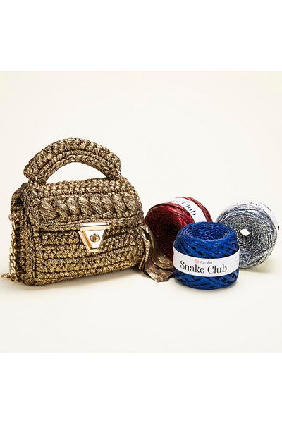 Yarnart SNAKE CLUB - Ασημί Χρώμα Πλεκτό Χέρι - 5105