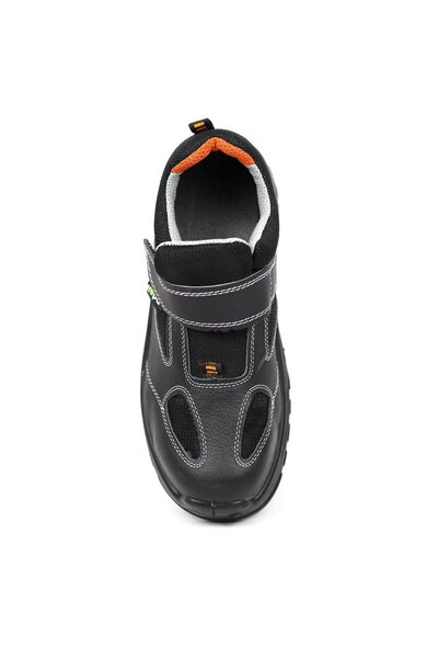 Yepa Hava Alan Yazlık Hakiki Deri Çelik Burunlu Çok Amaçlı İş Güvenliği Ayakkabısı Siyah