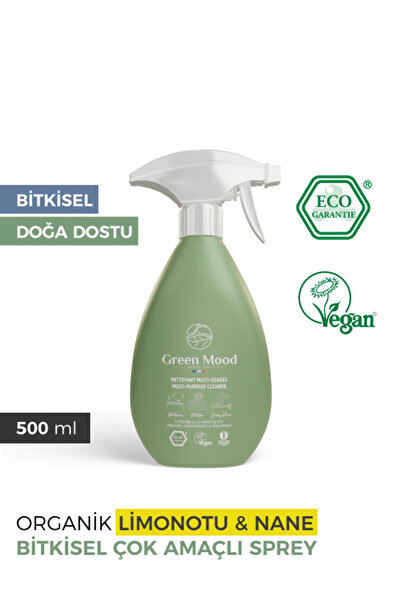 Green Mood Bitkisel Çok Amaçlı Sprey Yüzey Temizleyici 500 ml Organik Limonot...