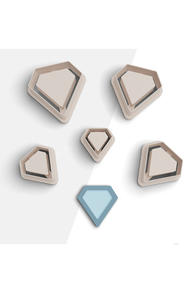 brocutters قالب قطع بوليمر كلاي منقوش بالألماس، قالب حلق، قاطع طين، 5 مقاسات،...