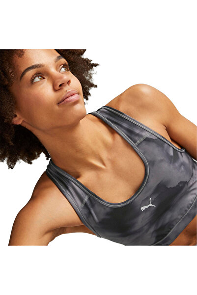 Puma Run 4keeps Mid Impact Aop Sutien de fitness negru pentru femei SUTEN DE FITNESS PENTRU FEMEI 52404401