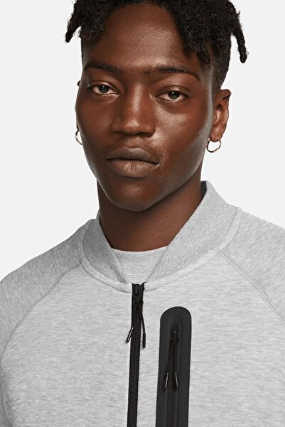 Nike Чоловіча сіра технічна флісова спортивна куртка з бавовною