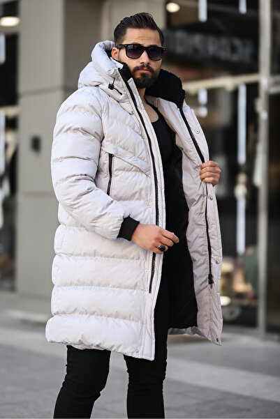 RHONES Pánský dlouhý kabát s kapucí 1150