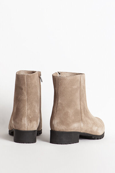 Dericlub Suede Mink Γυναικείες καθημερινές μπότες - Φερμουάρ, Γνήσιο δέρμα, Br 06048