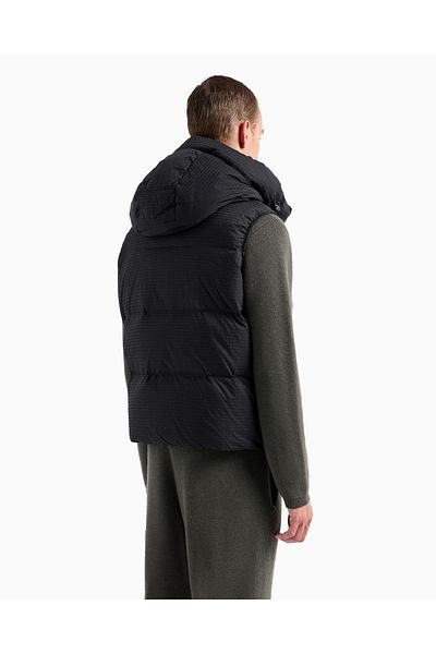 Emporio Armani معطف أسود بدون أكمام للرجال - مقاس عادي 6D1B66 1NNXZ-0999