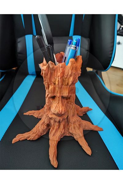 Bi'şeyler Sepeti 19cm Wide Tree Shaped Pen Holder Organizer - Wise Trunk Pen Holder