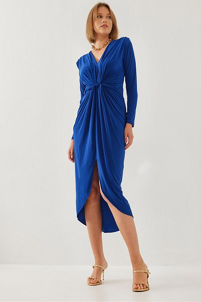 Bianco Lucci Gefüttertes Damenkleid mit Kordelzug vorne 4411 60351201