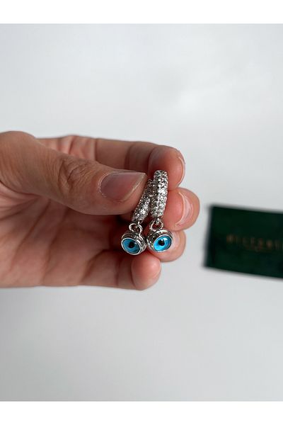 Miltonia Evil Eye Zircon Stone Steel Earrings