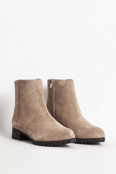 Dericlub Suede Mink Γυναικείες καθημερινές μπότες - Φερμουάρ, Γνήσιο δέρμα, Br 06048