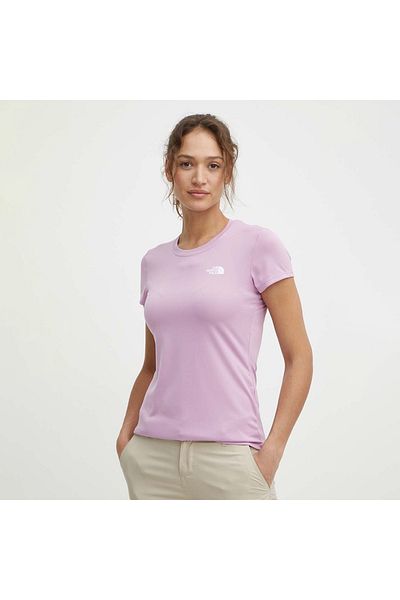 THE NORTH FACE Γυναικείο μωβ μπλουζάκι με στρογγυλή λαιμόκοψη Reaxion Amp