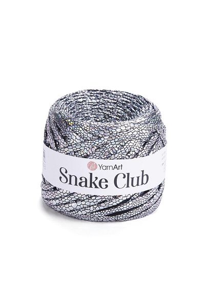 Yarnart SNAKE CLUB - Ασημί Χρώμα Πλεκτό Χέρι - 5105