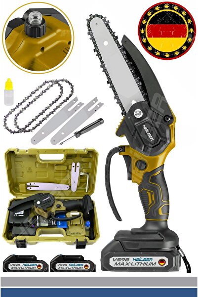 BÖHRER ALMAN V598 YELLOW ÇİFT AKÜLÜ BUDAMA TESTERESİ ŞARJLI AĞAÇ DAL BUDAMA K...