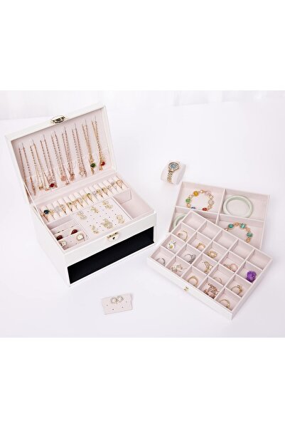 VARSTHREE Katmanlı Mücevher Kutusu - Şık ve Kişiselleştirilebilir Düzenleyici