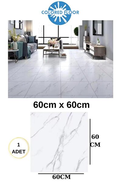 Renkli Duvarlar Kendinden Yapışkanlı Yer Zemin ve Duvar Kaplama Paneli Arkası Kauçuklu 60X60cm Floor Pvc Panel 6216