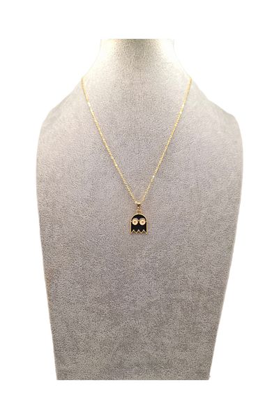 Han Ticarethane Gold Color Black Ghost Model Necklace