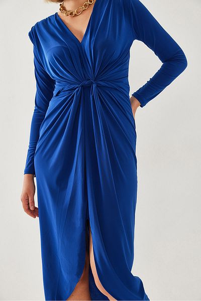 Bianco Lucci Gefüttertes Damenkleid mit Kordelzug vorne 4411 60351201