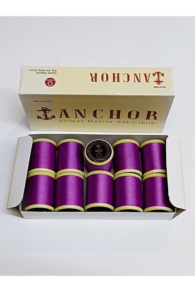 Anchor Bobina de broderie Koton Machine 10 grame Cutie de 10 bucăți Culoare Nr.:100