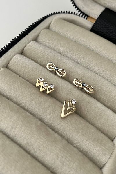 Modex Multiple Earrings Set - Golden Yellow