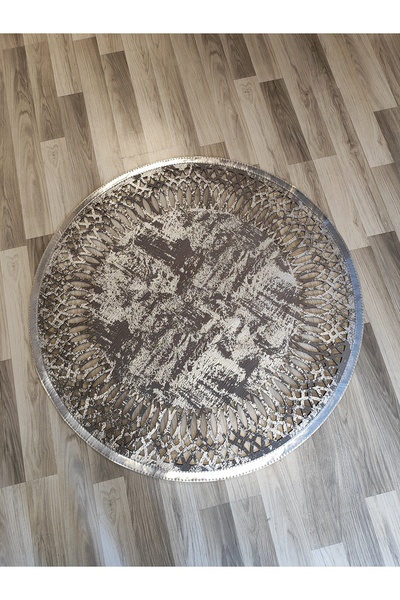 KuzeyCarpet Gümüş varaklı eskitme lazer kesimli halı