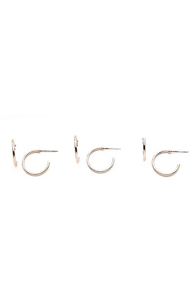 Modex Rose Multiple Patterned Hoop Earrings