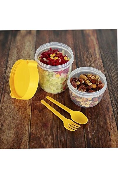 MG HOME Take'N Go 650ml Practical Portable with Spoon Lid Storage Container for Oat Yogurt Muesli Diet