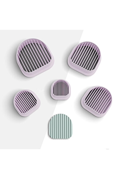 flament aşk قالب قطع من طين البوليمر على شكل قوس مخطط، قالب حلق، قاطع طين، 5 مقاسات، رقم: 934