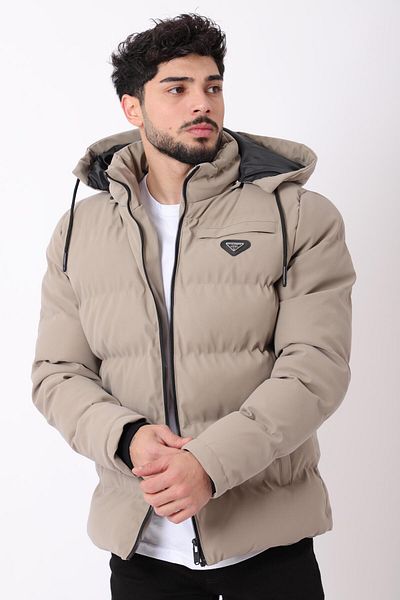 ByTrend Κεντημένο παλτό από δέρμα άνθρακα PLDP 2959_50368-1