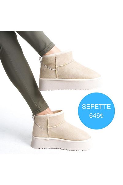 MODA MHS CIZME MINI BEI NUBUCK PENTRU FEMEI CU TALPA ÎNALTĂ