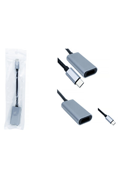 IRONSTAR TYPE-C TO HDMI Gri Laptop Tablet Telefon PC TV Monitör Projeksiyon Uyumlu Aktarıcı Dönüştürücü