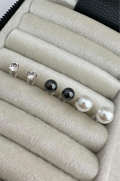 Modex Multiple Pearls Earrings Set