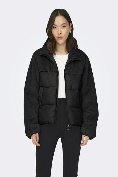 ONLY JACĂ ONLWANJA FUR PUFFER MIX CC OTW BLACK15292945