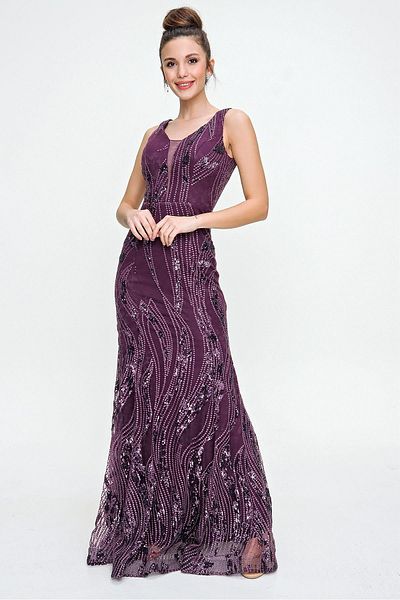 By Saygı Pulpeyet Embroidered Fish Evening Dress