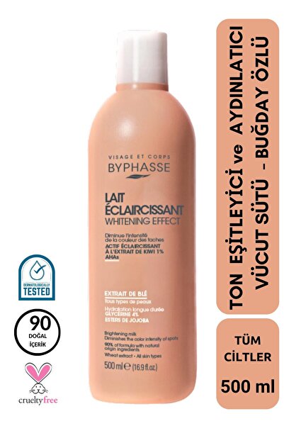 BYPHASSE Ton Eşitleyici Ve Aydınlatıcı Vücut Sütü - Buğday Özlü 500ml