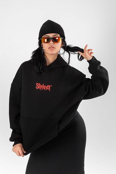 Bak Moda Slipknot Back Printed Black Oversize Unisex Hoodie