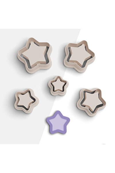 brocutters قالب قطع طين سنوي منقوش بالبوليمر - حلق، قاطع طين، 5 مقاسات، رقم: 931