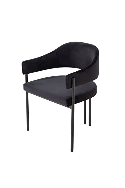 MUVA Concept Muse Metal Tasarım Siyah Sandalye