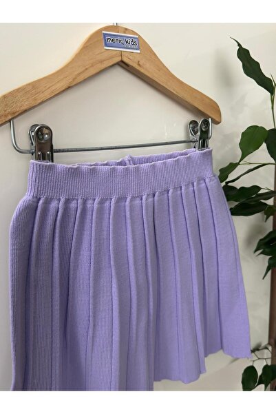 Meriç bebe Fusta de tendință din tricotaje plisate cu talie elastică pentru fete