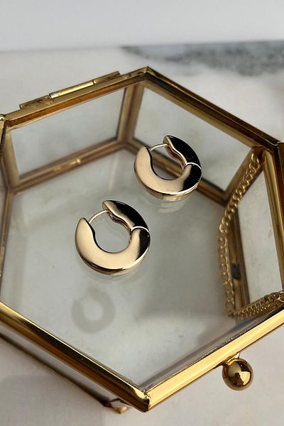Modex Solid Brass Hoop Earrings