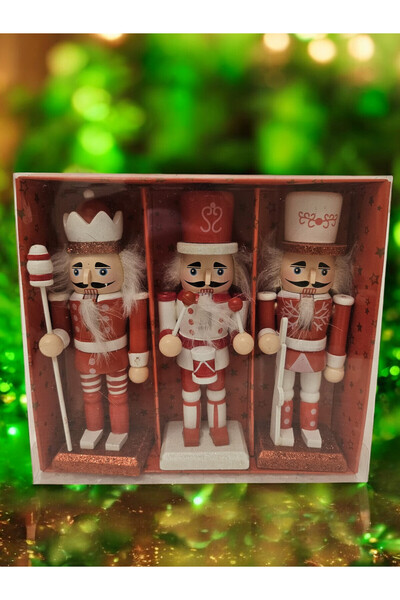 GİTTİGİTTİ 3'lü Fındıkkıran Dekoratif Obje Beyaz